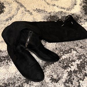 Black over the knee boots